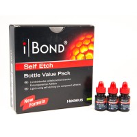 Heraeus Kulzer iBond Self Etch 3 x 4 mL Bottle Value Kit. One Step Etching, Priming